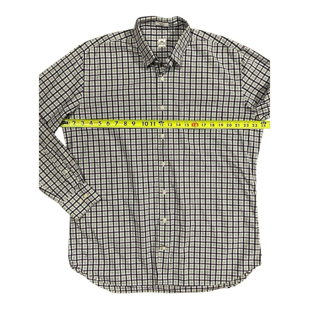 Peter‎ Millar Crown Shirt Mens Large Purple Check Cotton Button Up - Picture 2 of 6